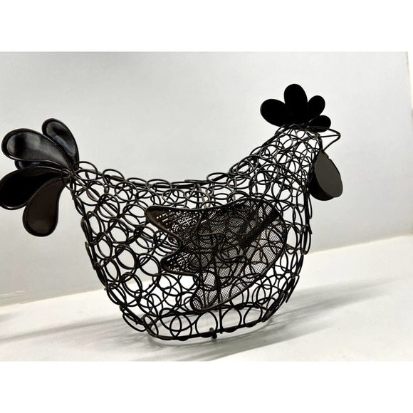 Vintage Metal Chicken Napkin Holders, Wire Chicken Decoration - Picture 3 of 3